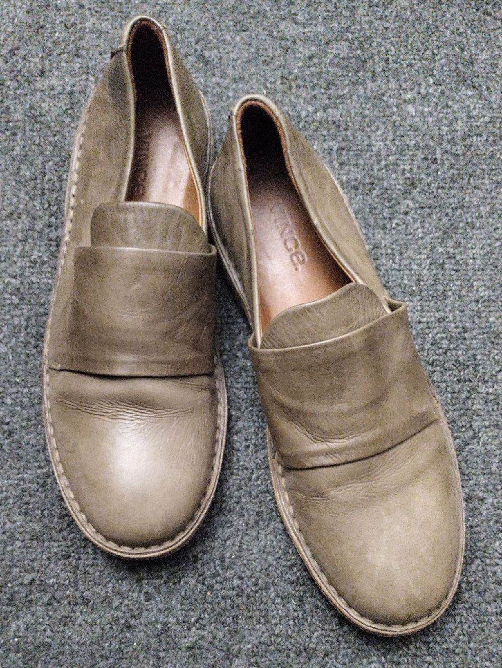 Vince. "Marcelle" Slip On Leather Loafers